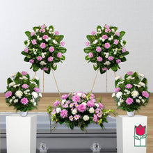 Load image into Gallery viewer, Lavender & White Casket Spray