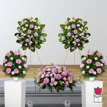 Load image into Gallery viewer, Pink & Lavender Casket Spray