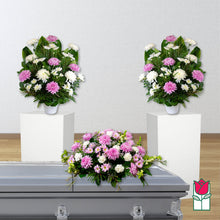 Load image into Gallery viewer, Lavender & White Casket Spray