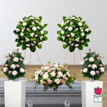 Load image into Gallery viewer, Pink &amp; White Casket Spray
