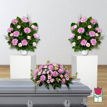 Load image into Gallery viewer, Pink &amp; Lavender Casket Spray
