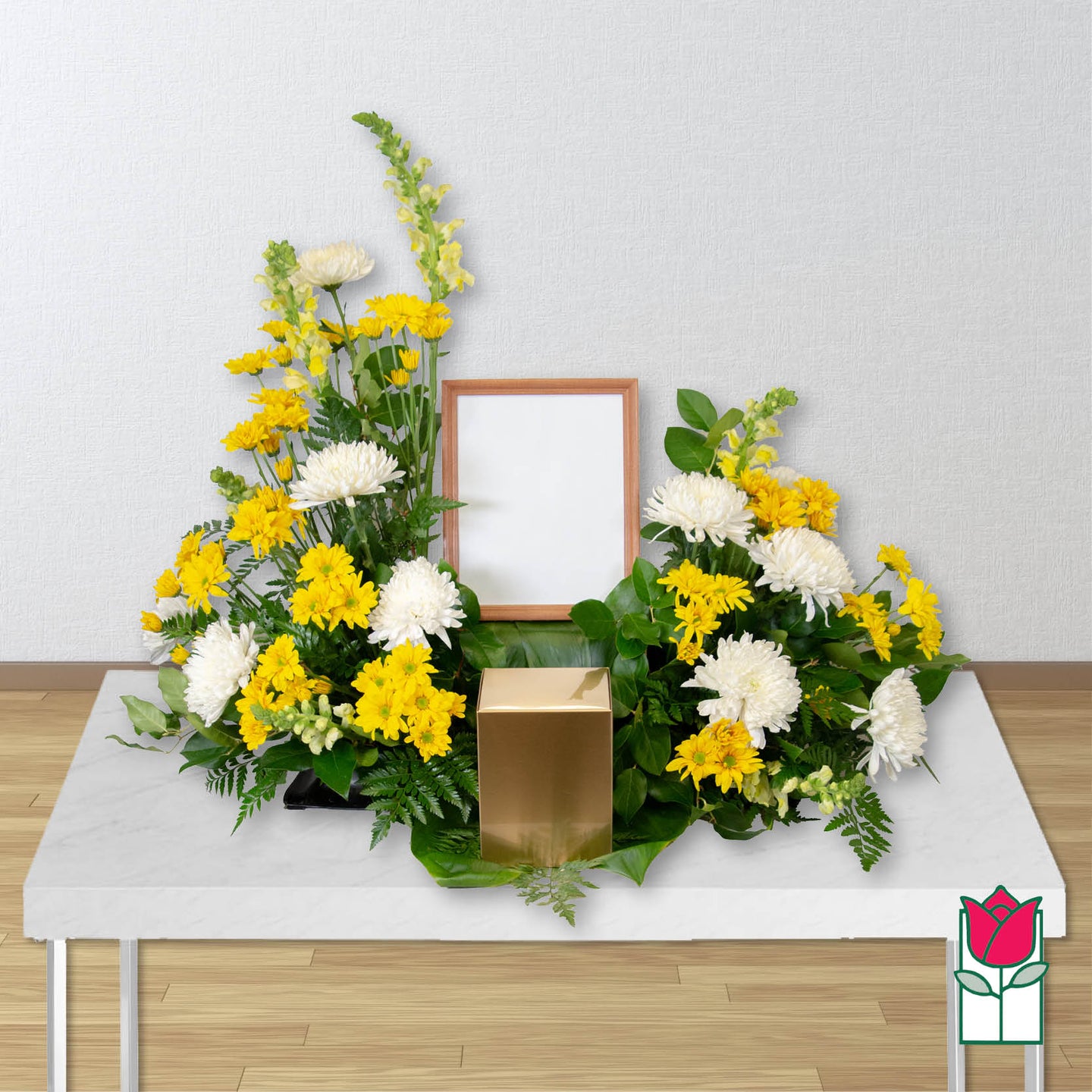 Yellow & White Urn Spray