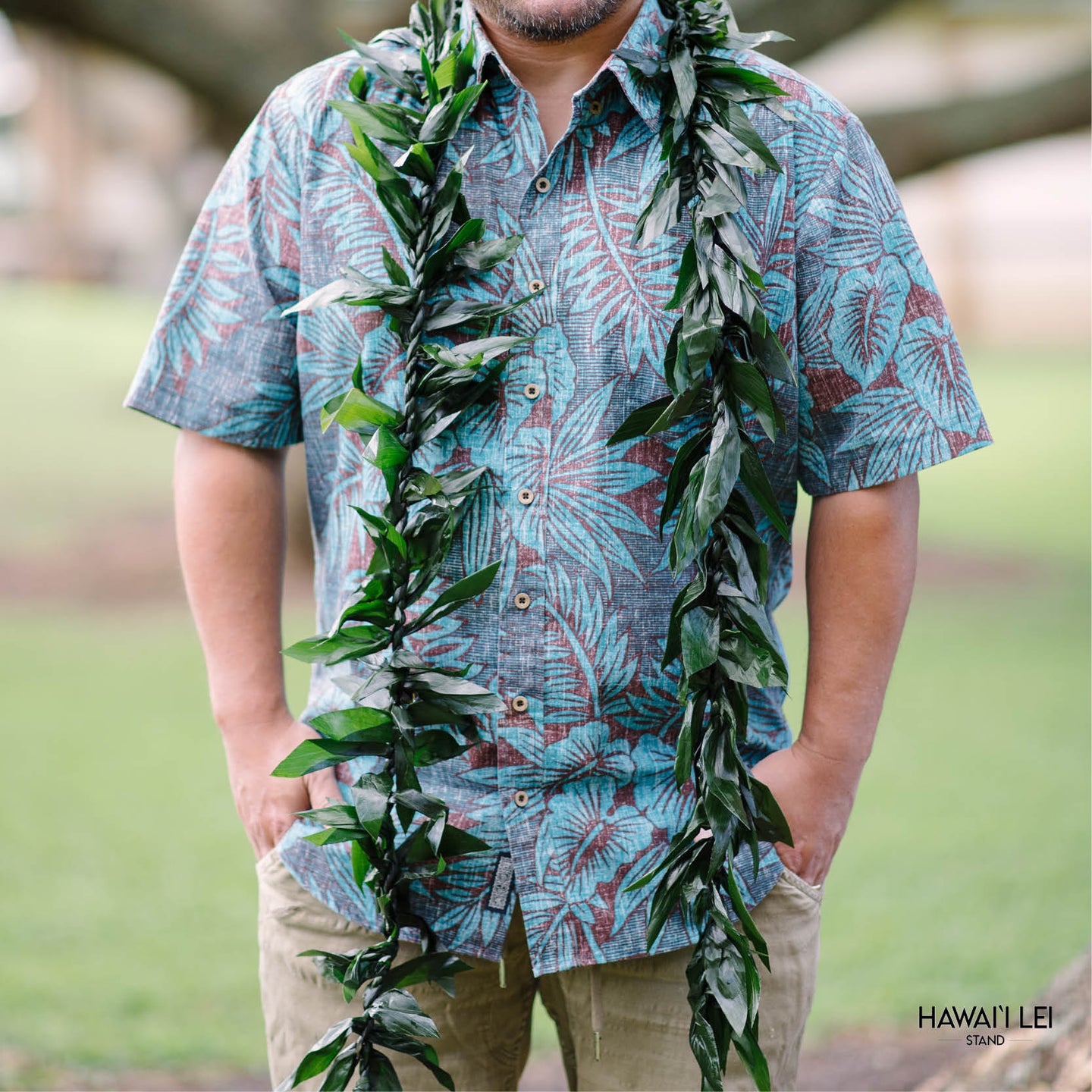 Double Ti Leaf Maile-Style Lei